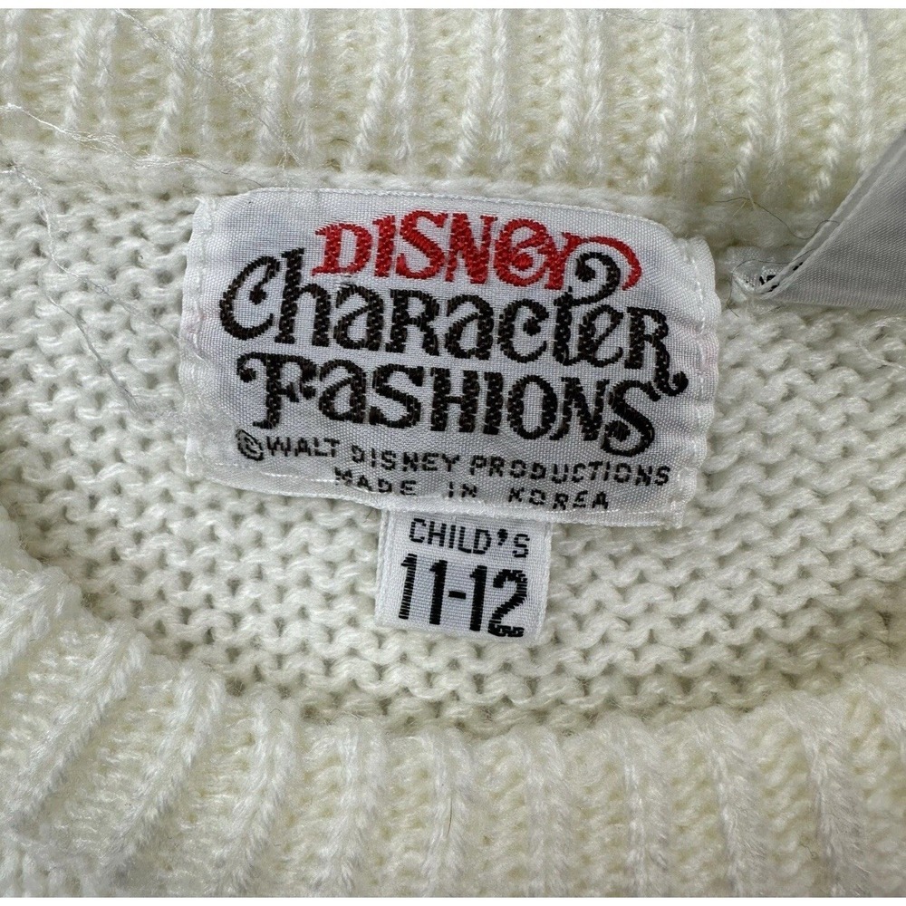 Vintage 60-70s Mickey Mouse Disney V Neck Tennis Golf Sweater Size‎ 11-12 Kids - Picture 6 of 9